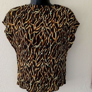 Pleated Expandable Sparkly Sheer Sexy  Top